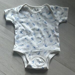 Magnetic Me White and Blue Onesie
